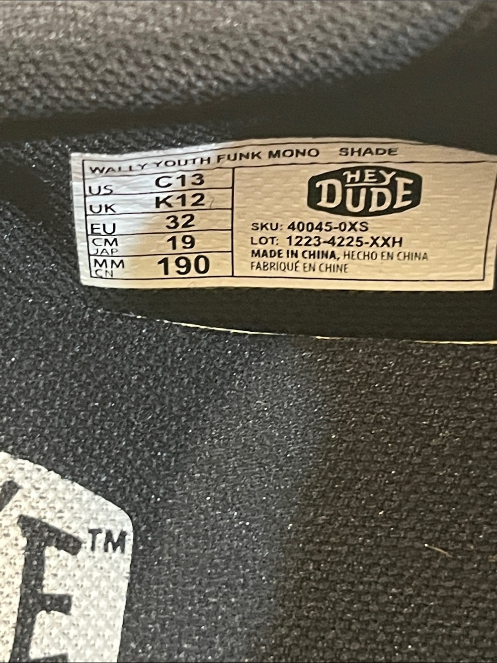 Hey Dude Kids Black Slip-On Casual Shoes - Picture 4 of 5
